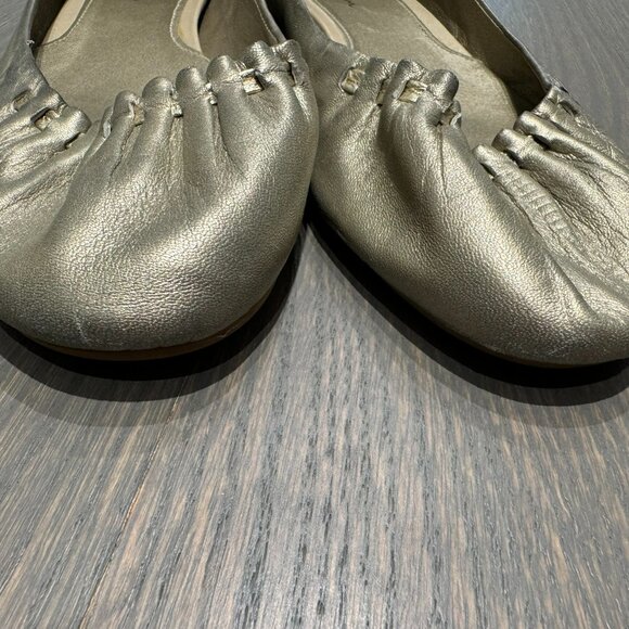 COLE HAAN Gold Leather Ballet Flats - Size 7 - Picture 5 of 10